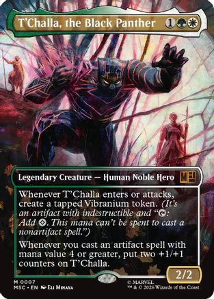 T'Challa, the Black Panther (Borderless) 7 Commander: Marvel Super Heroes NM/M
