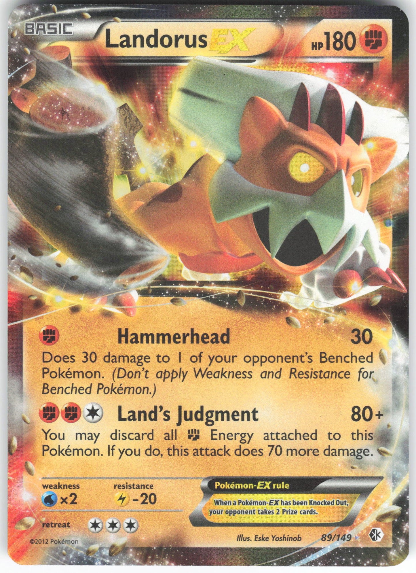 Landorus EX Ultra Rare Boundaries Crossed 89/149 LP