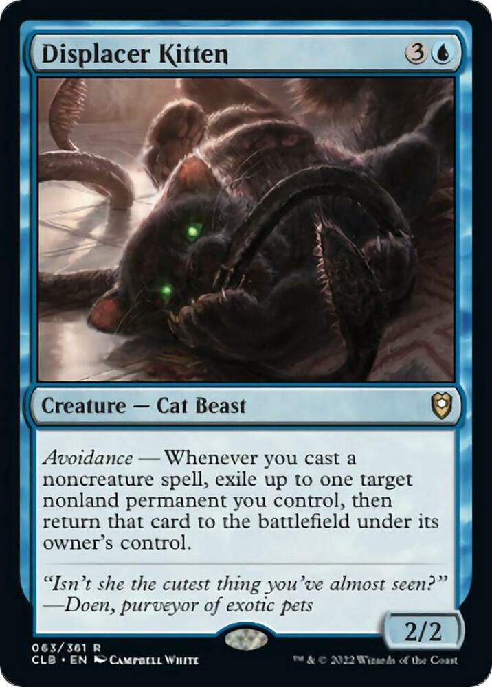 Displacer Kitten 63 Rare Commander Legends: Battle for Baldur's Gate NM/M