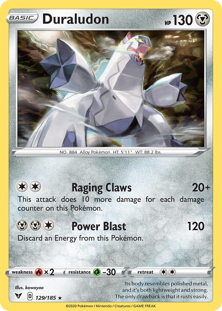Duraludon 129/185 Rare Vivid Voltage Holo NM/LP
