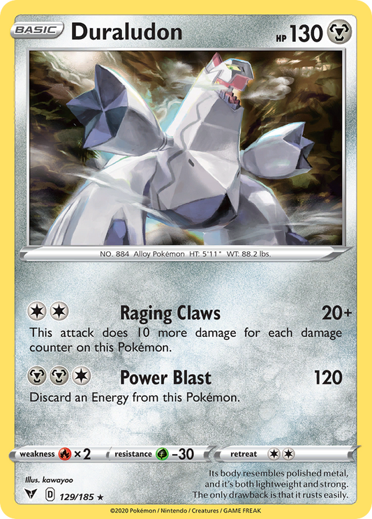Duraludon 129/185 Rare Vivid Voltage Holo NM/LP