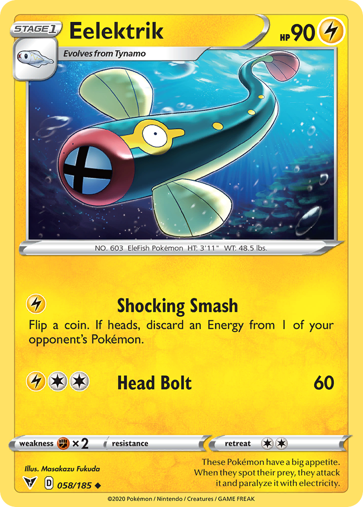 Eelektrik 058/185 Uncommon Reverse Holo Vivid Voltage NM/LP