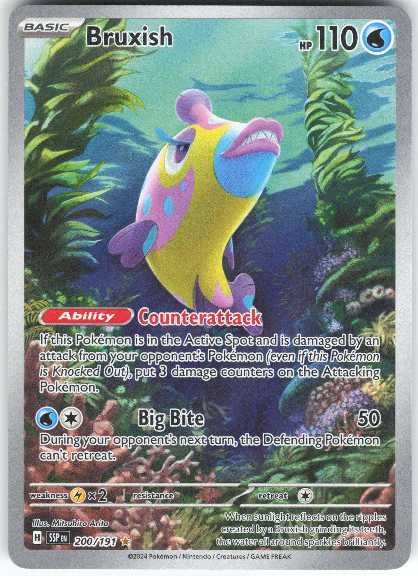 Bruxish - Illustration Rare SV08: Surging Sparks 200/191 NM