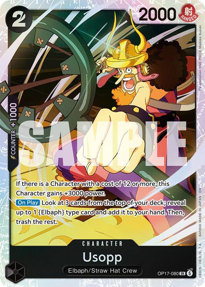 Usopp OP17-080 Super Rare The World's Strongest Warriors NM/M
