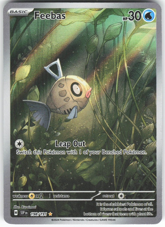 Feebas - Illustration Rare SV08: Surging Sparks 198/191 NM