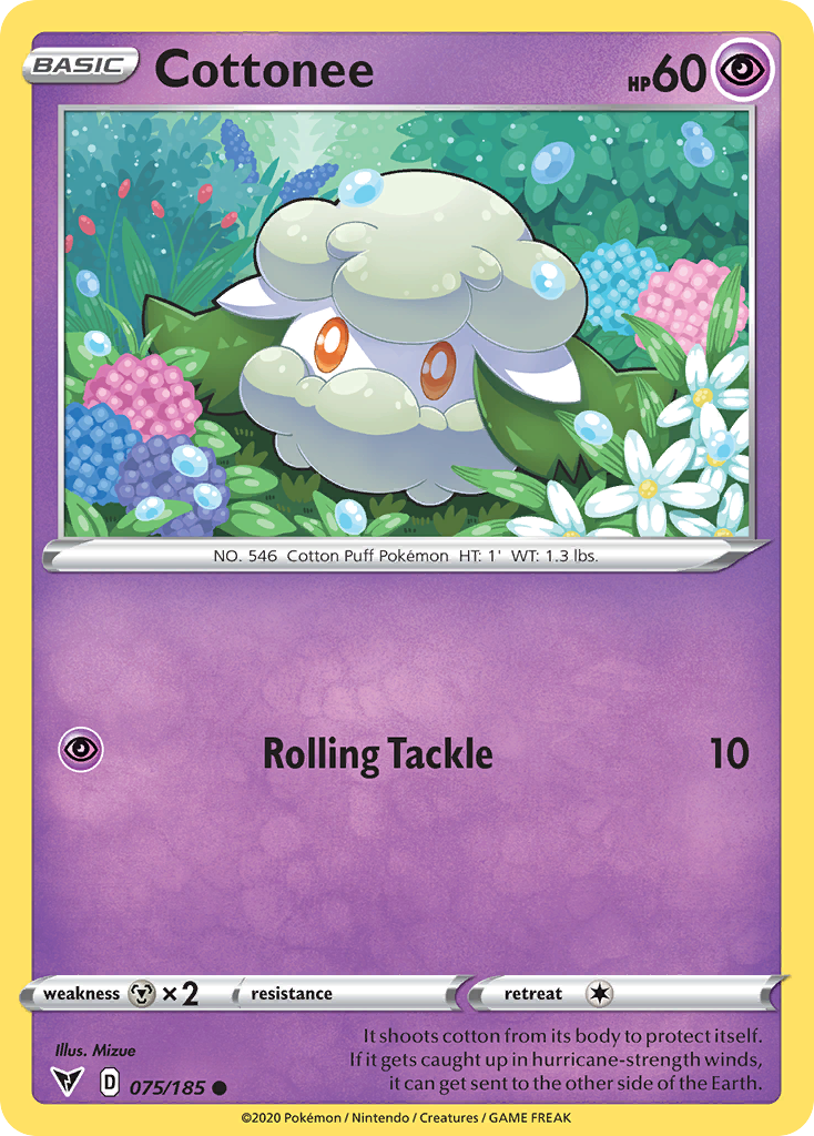 Cottonee 075/185 Common Reverse Holo Vivid Voltage NM/LP