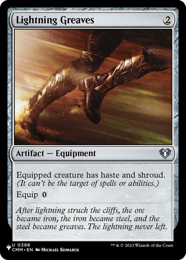Lightning Greaves (CMM) 0398 Uncommon The List Reprints NM/M
