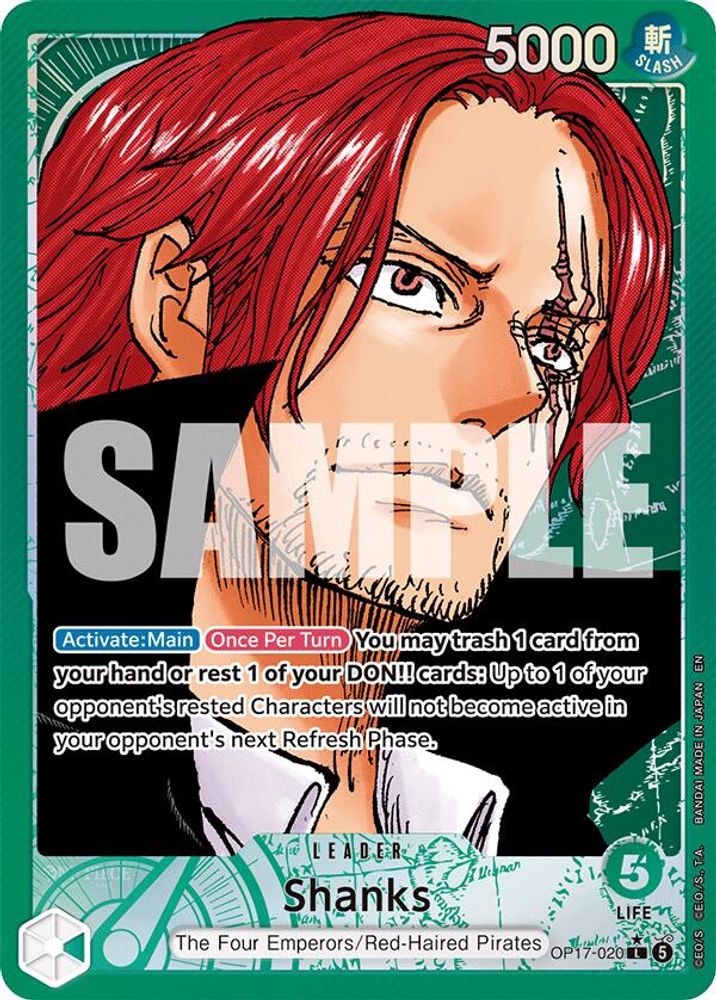 Shanks (020) (Alternate Art) OP17-020 Leader The World's Strongest Warriors NM/M