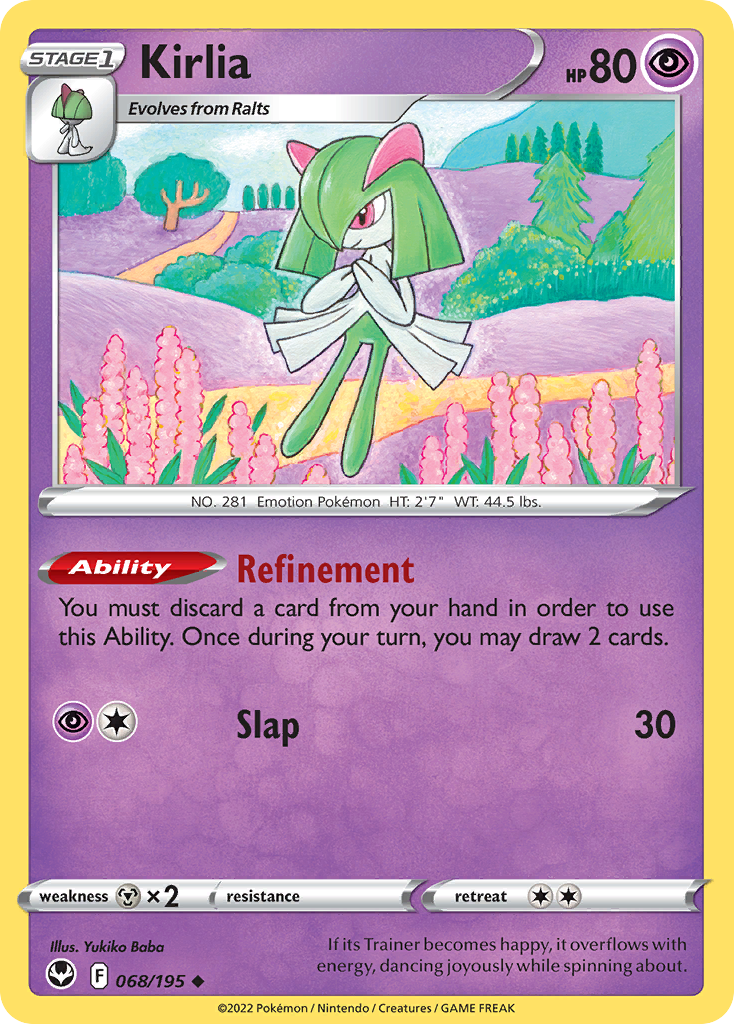 Kirlia 068/195 Uncommon Silver Tempest NM/M
