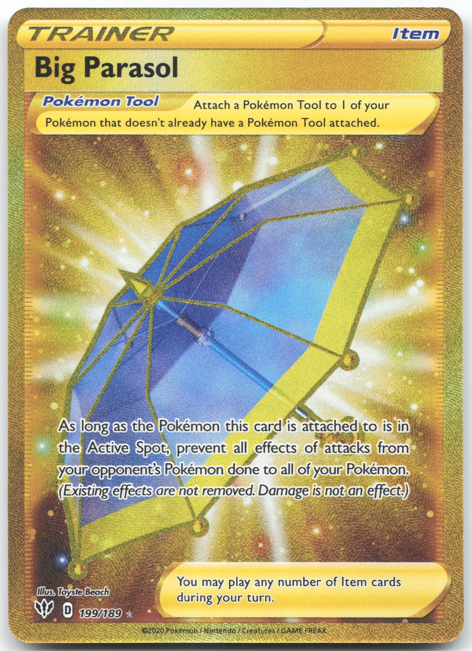 Big Parasol (Secret) Secret Rare SWSH03: Darkness Ablaze 199/189 NM