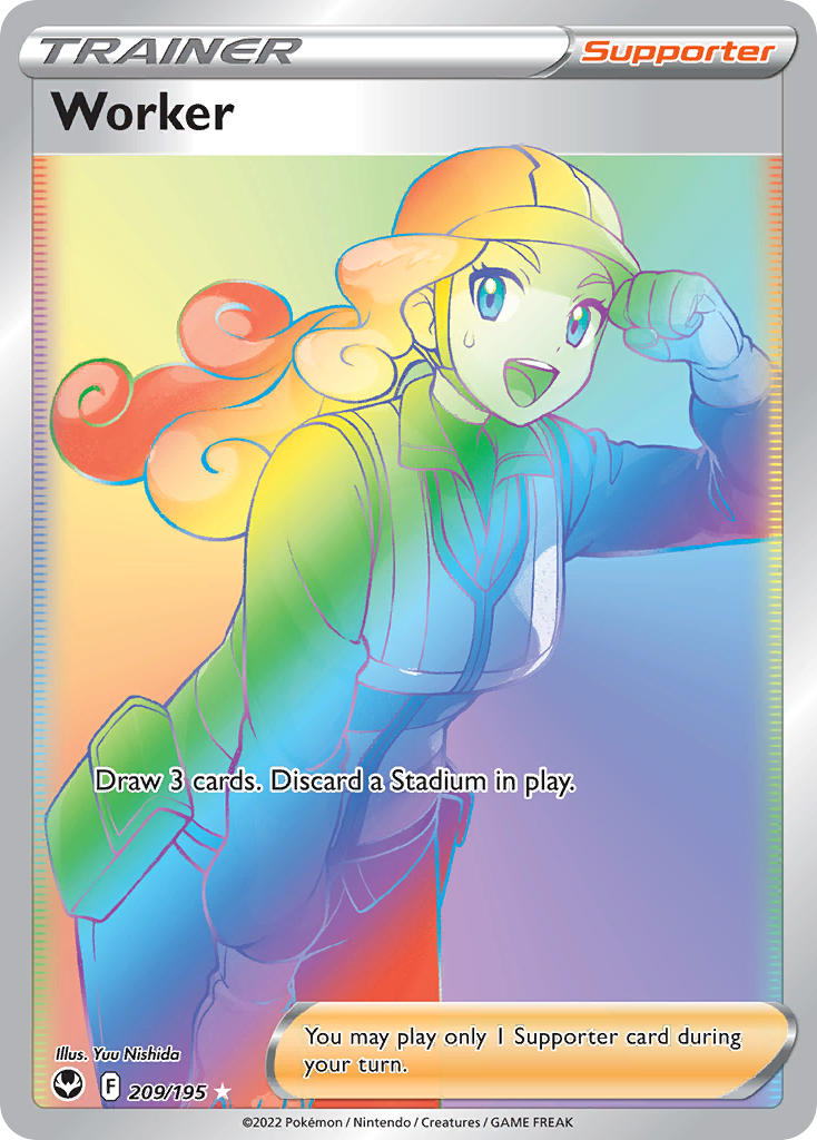 Worker 209/195 Rainbow Rare Silver Tempest NM/M