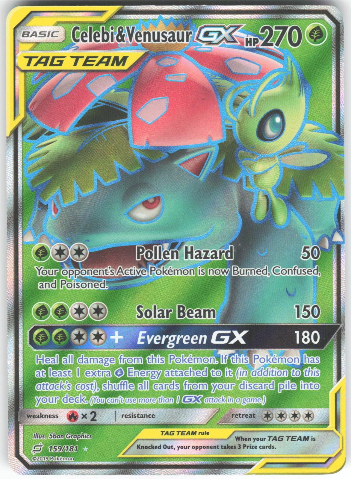 Celebi & Venusaur GX 159/181 Ultra Rare Team Up MP