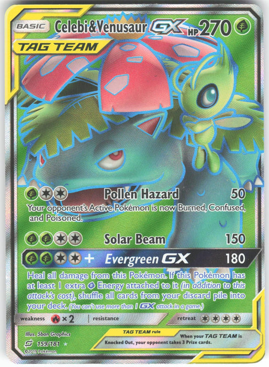 Celebi & Venusaur GX 159/181 Ultra Rare Team Up MP