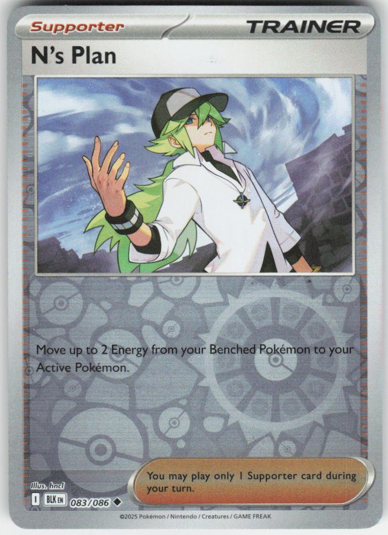 N's Plan Uncommon SV: Black Bolt 083/086 NM Rev Holo