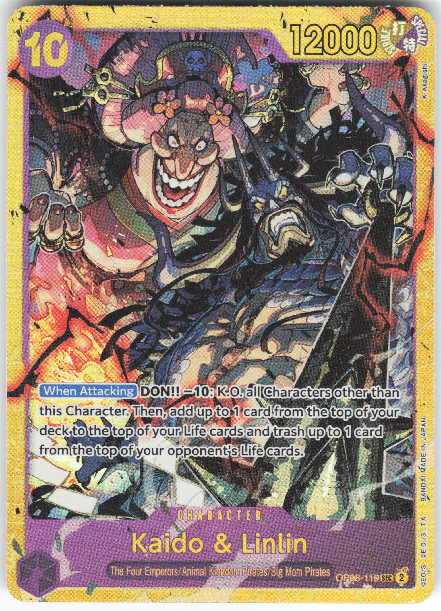 Kaido & Linlin SEC Two Legends OP08-119 NM
