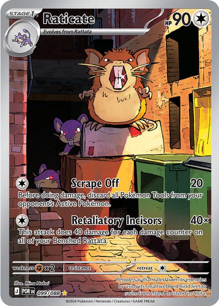 Raticate 099/088 Illustration Rare Perfect Order Holo NM/M