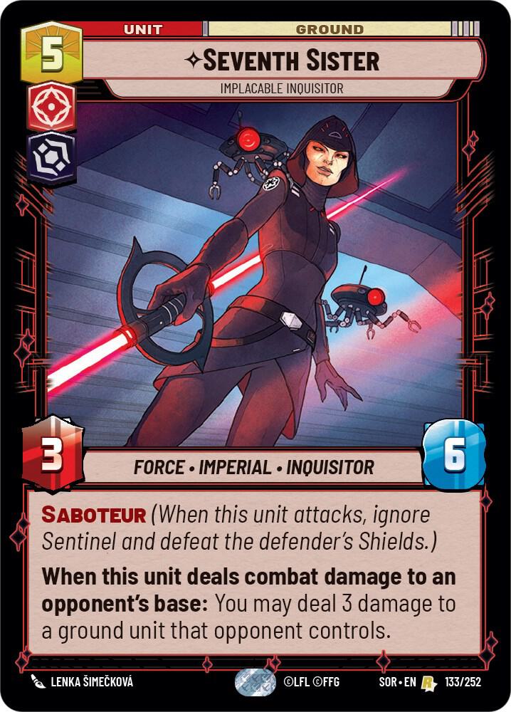 Seventh Sister - Implacable Inquisitor 133/252 Rare Spark of Rebellion NM/M