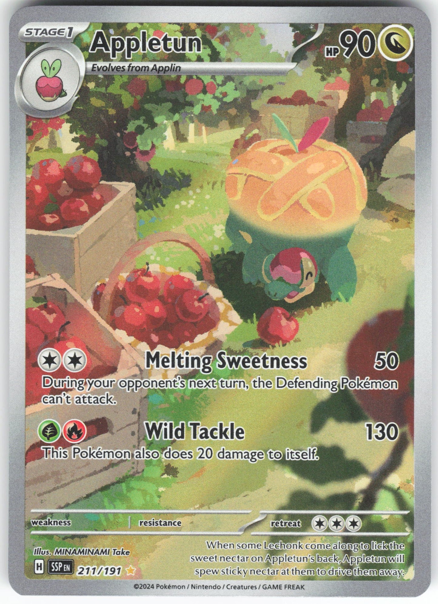 Appletun - Illustration Rare SV08: Surging Sparks 211/191 NM