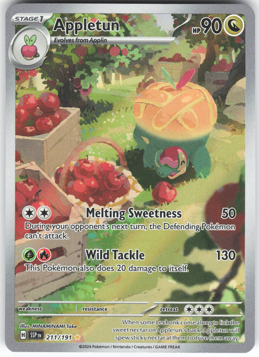 Appletun - Illustration Rare SV08: Surging Sparks 211/191 NM