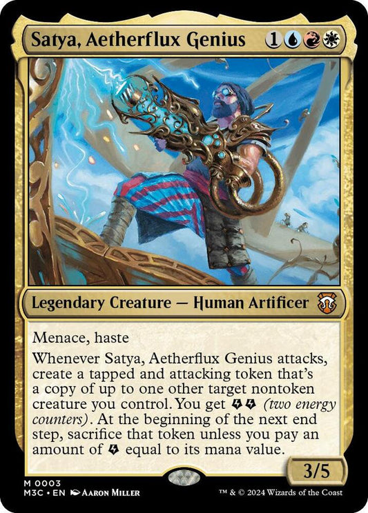 Satya, Aetherflux Genius 3 Mythic Commander: Modern Horizons 3 NM/M