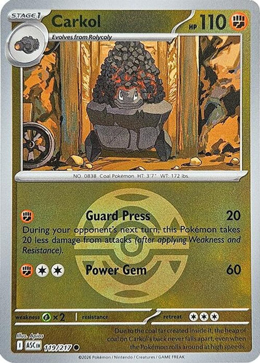 Carkol (Dusk Ball) 119/217 Common Reverse Holo Ascended Heroes NM/M