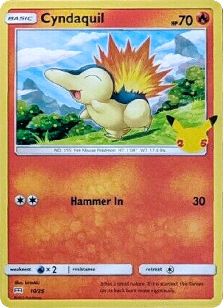 Cyndaquil 010/025 Promo Holo McDonald's 25th Anniversary Promos NM/M