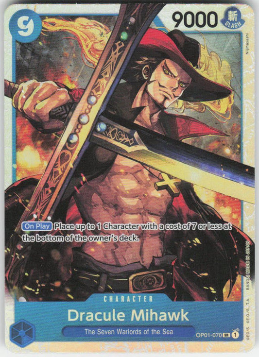 Dracule Mihawk SR Romance Dawn OP01-070 NM