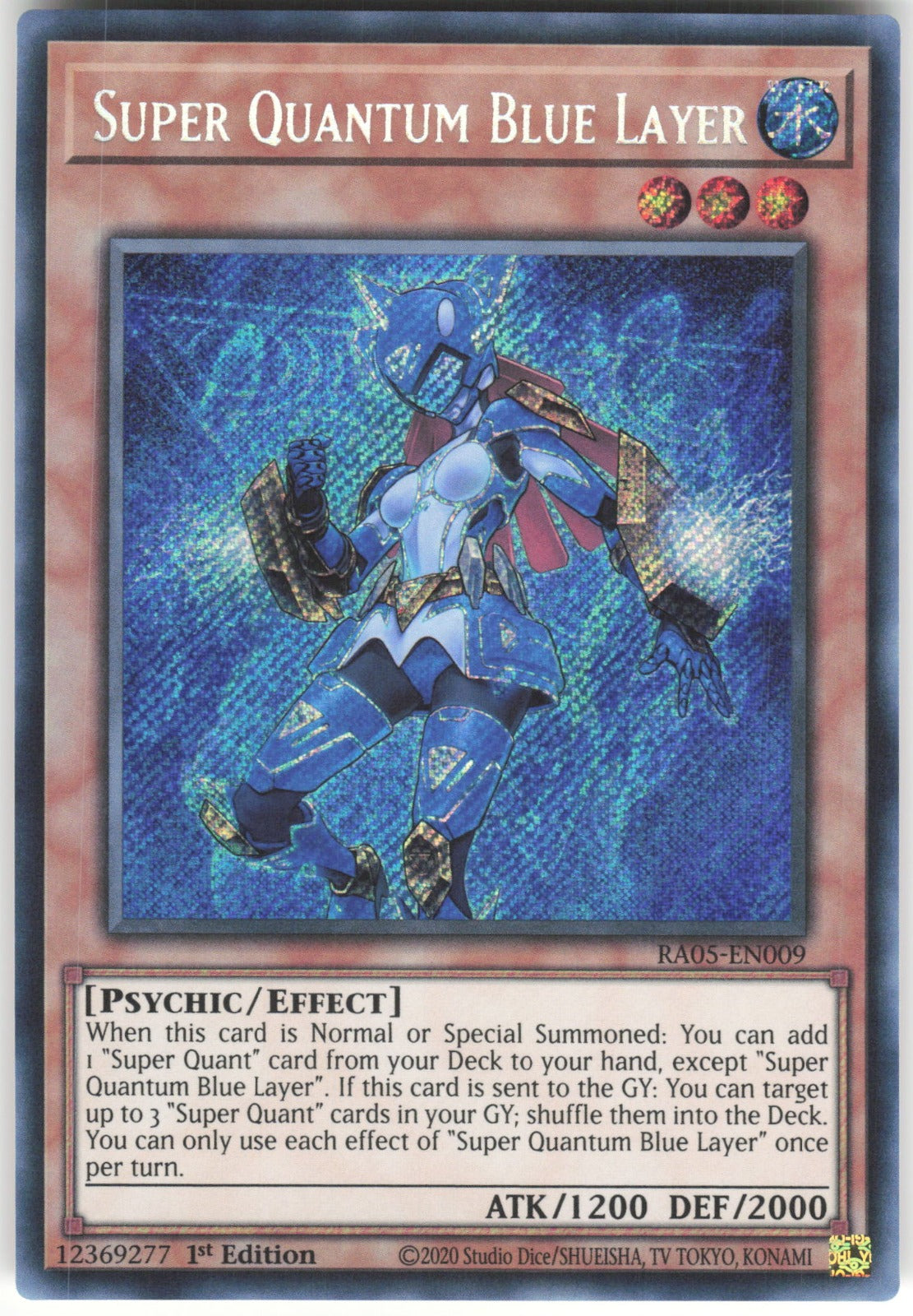 Super Quantum Blue Layer (Secret Rare) Secret Rare Rarity Collection 5 RA05-EN009 NM