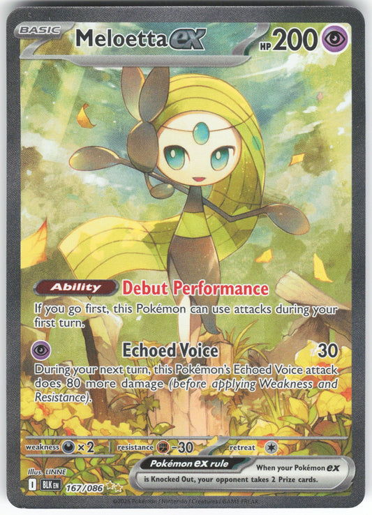 Meloetta ex - Special Illustration Rare SV: Black Bolt 167/086 NM