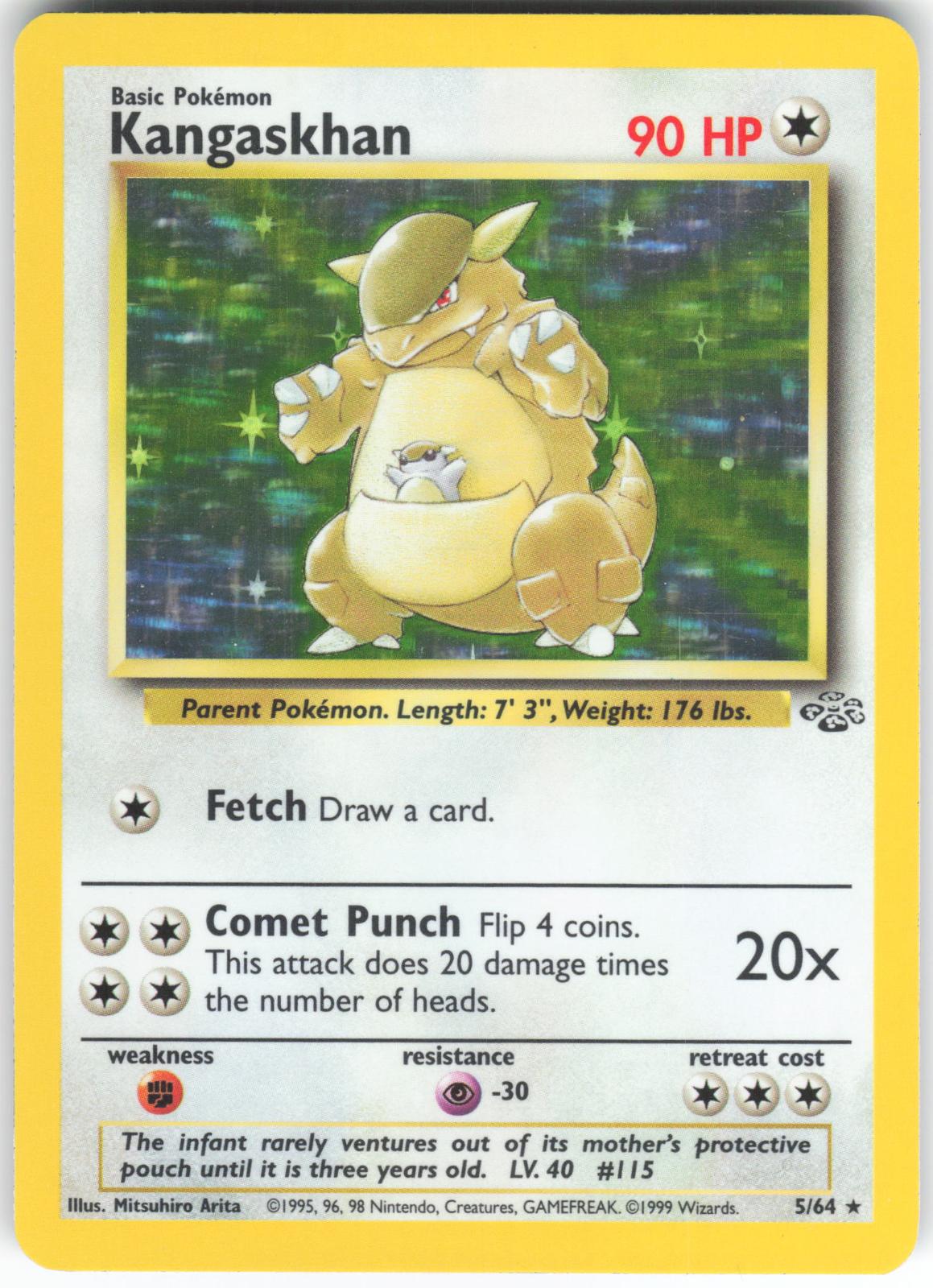 Kangaskhan 5/64 Rare Jungle Unlimited Holo LP