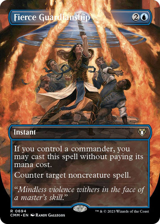 Fierce Guardianship (Borderless) 694 Rare Foil Commander Masters NM/M