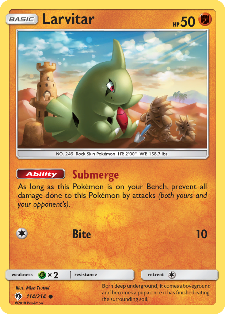Larvitar 114/214 Common Lost Thunder NM/LP