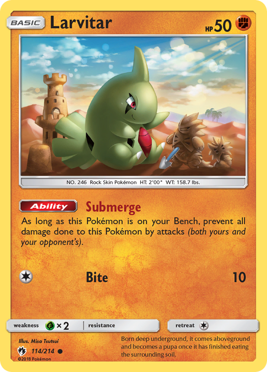 Larvitar 114/214 Common Lost Thunder NM/LP