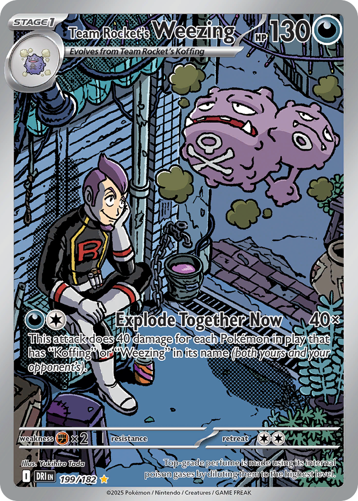 Team Rocket's Weezing 199/182 Illustration Rare Destined Rivals NM/M