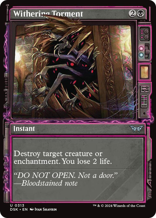 Withering Torment (Showcase) 313 Foil Uncommon Duskmourn: House of Horror NM/M