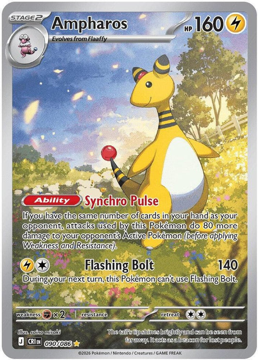 Ampharos 090/086 Illustration Rare Chaos Rising Holo NM/M