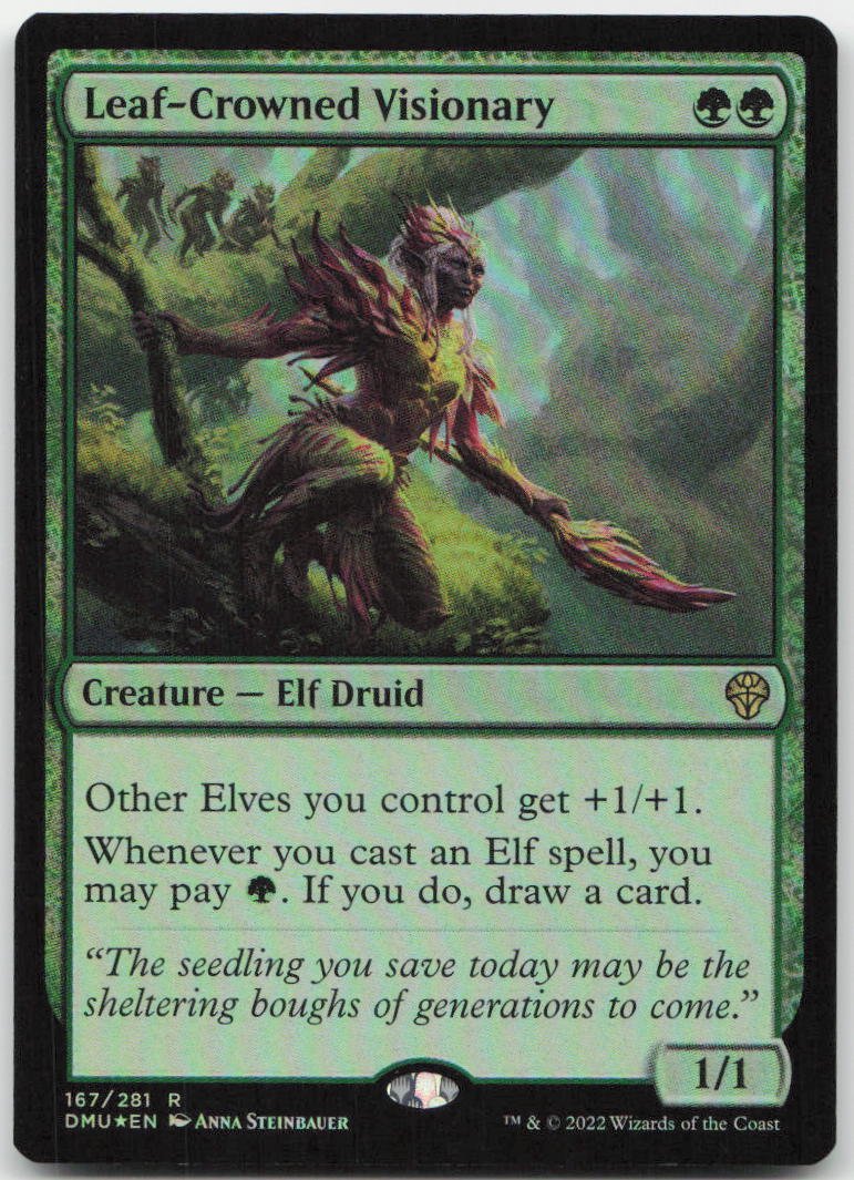 Leaf-Crowned Visionary R Dominaria United 167 NM