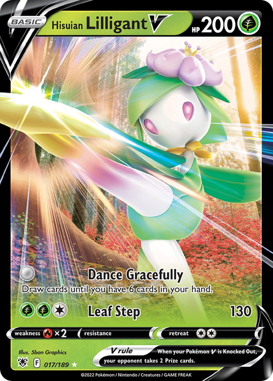 Hisuian Lilligant V 017/189 V Rare Astral Radiance Holo NM/M