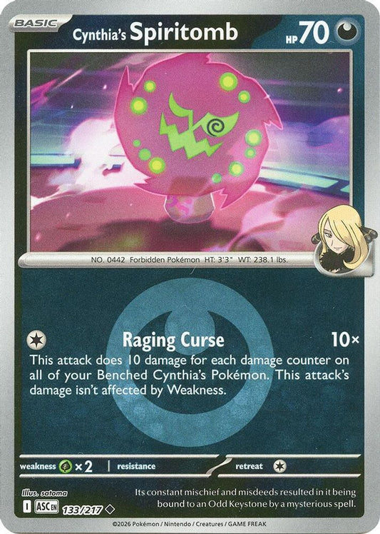 Cynthia's Spiritomb (Energy Symbol Pattern) 133/217 Reverse Holo Ascended Heroes NM/M
