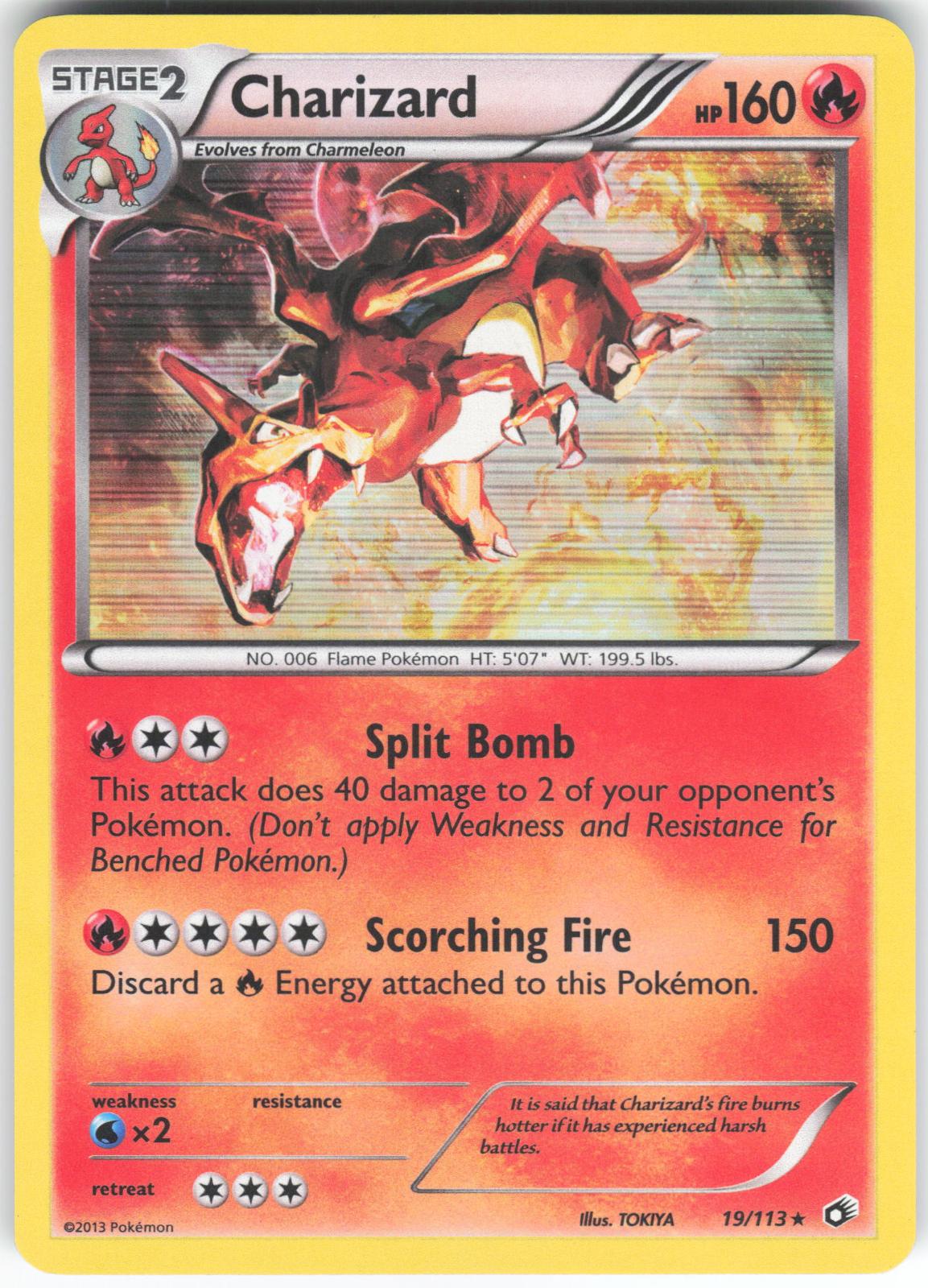 Charizard 19/113 Holo Rare Legendary Treasures Holo LP