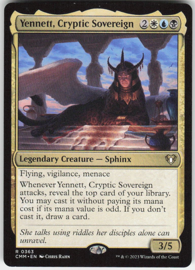 Yennett, Cryptic Sovereign R Commander Masters 363 NM