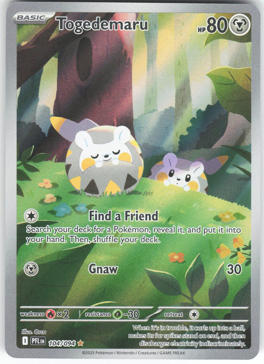 Togedemaru - Illustration Rare ME02: Phantasmal Flames 104/094 NM