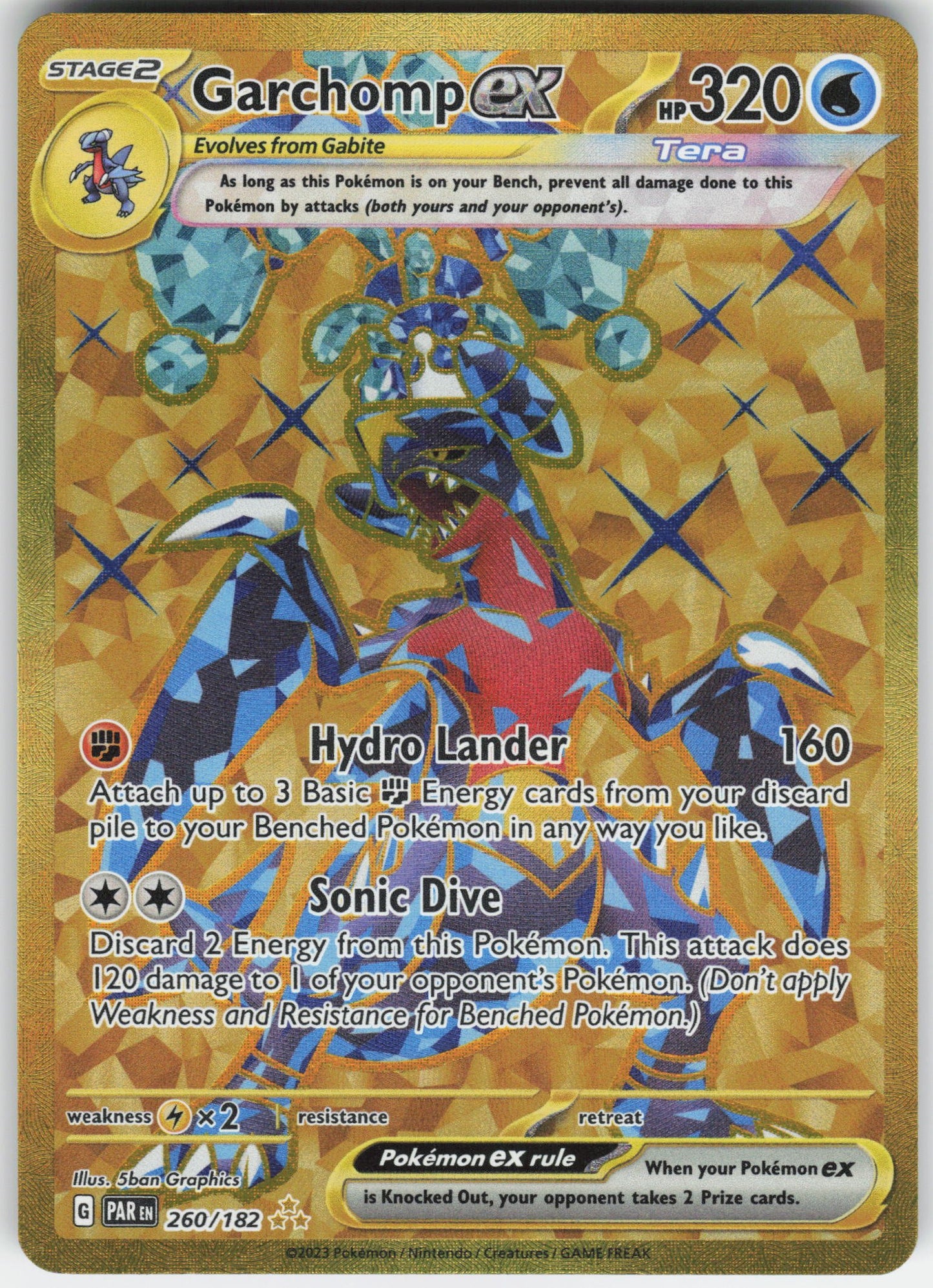 Garchomp ex - Hyper Rare SV04: Paradox Rift 260/182 NM