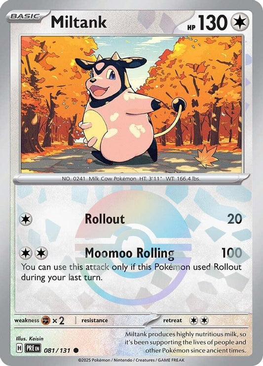 Miltank (Poke Ball Pattern) 081/131 Common Prismatic Evolutions NM/M