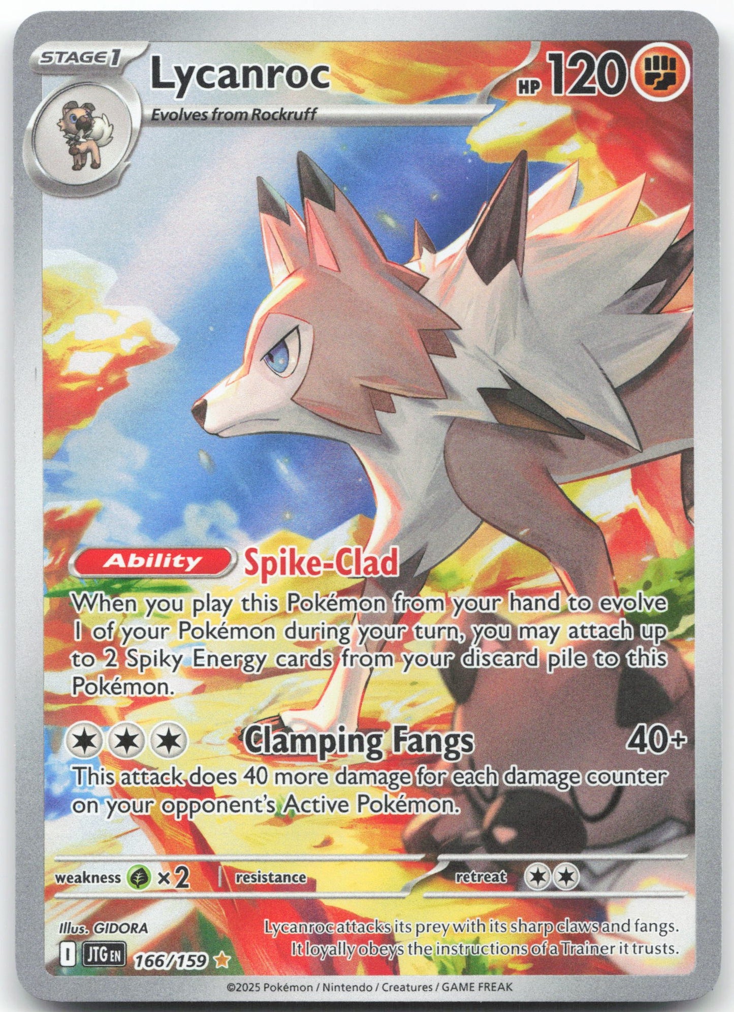 Lycanroc - Illustration Rare SV09: Journey Together 166/159 NM