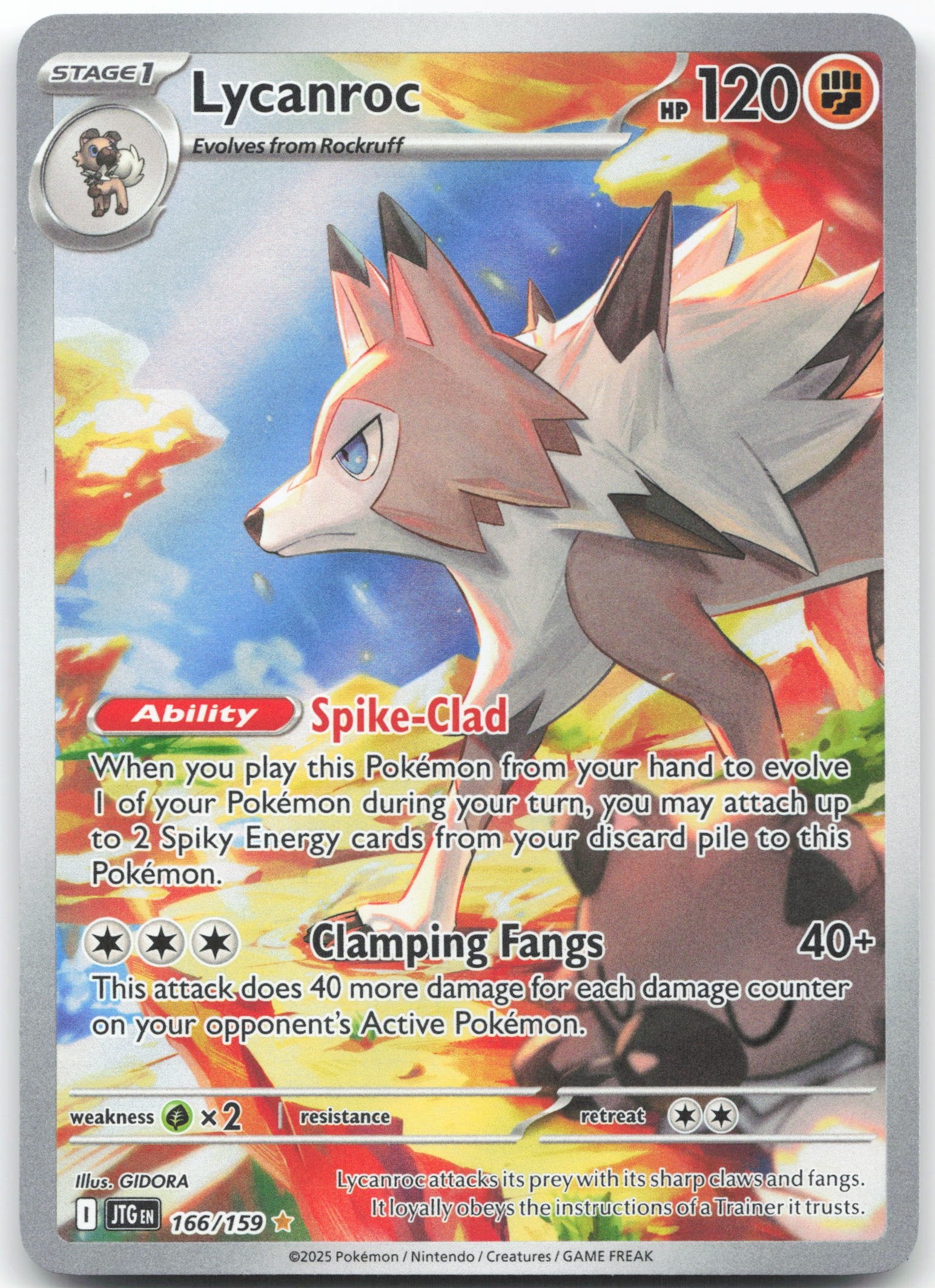 Lycanroc - Illustration Rare SV09: Journey Together 166/159 NM