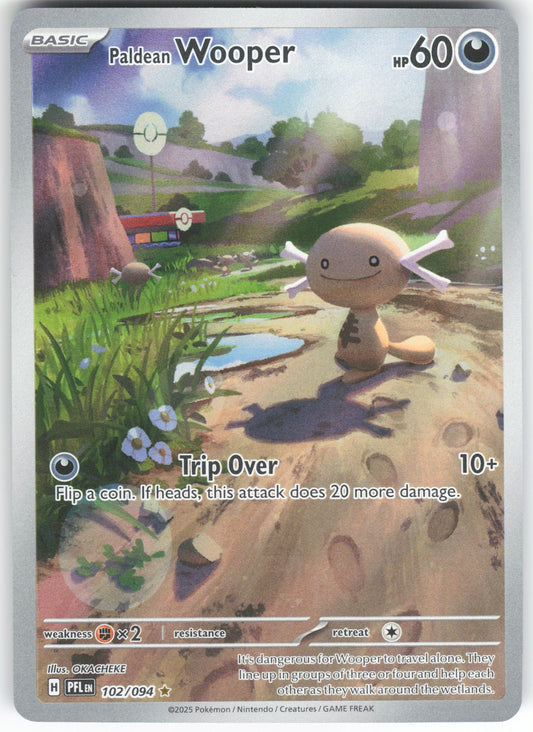 Paldean Wooper Illustration Rare ME02: Phantasmal Flames 102/094 NM