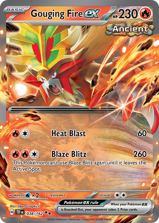Gouging Fire ex 038/162 Double Rare Temporal Forces NM/M