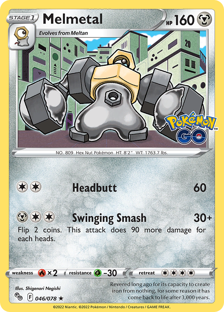 Melmetal 046/078 Rare Pokemon GO Holo NM/LP