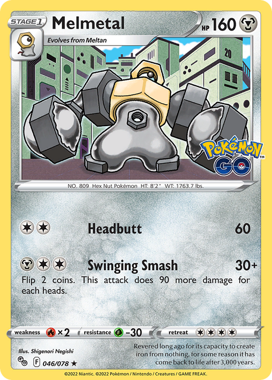 Melmetal 046/078 Rare Pokemon GO Holo NM/LP